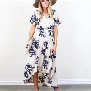 Vici blue bonnet maxi dress